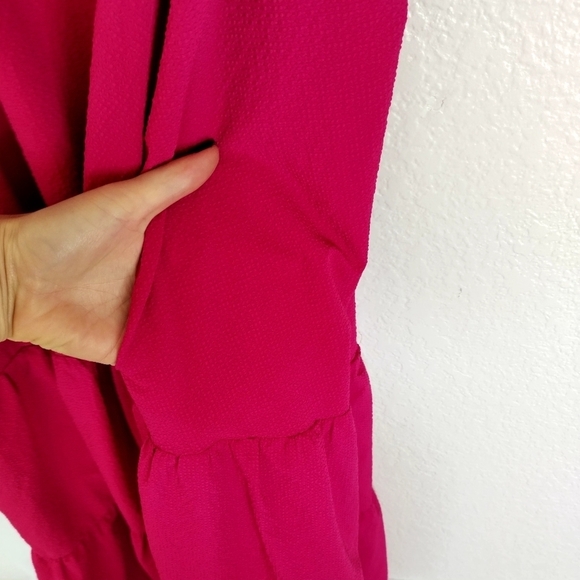 Ted Baker London Luaan Button Through Cami Dress Fuchsia sz 3/ L - Picture 9 of 10